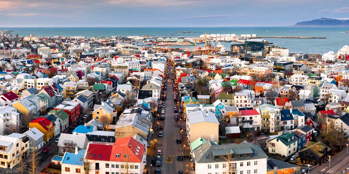 Reykjavik seen from Hallgrimskirkja church