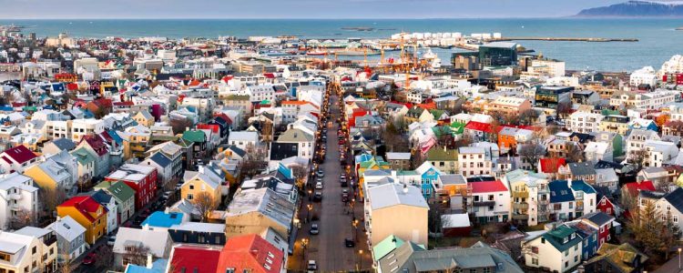 Reykjavik seen from Hallgrimskirkja church