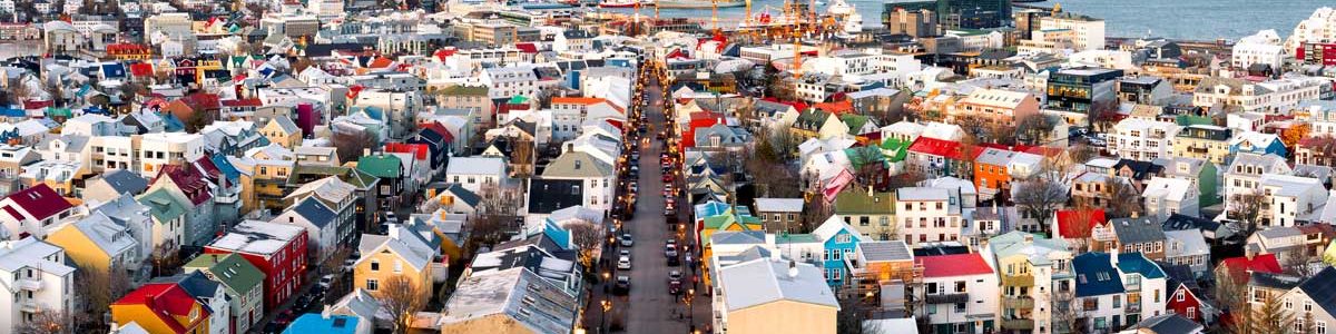 Reykjavik seen from Hallgrimskirkja church